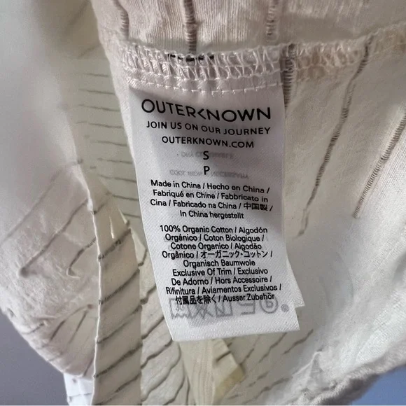 NEW Outerknown Natural Bee Organic Cotton Shirt Dress Small Relaxed - Picture 6 of 7